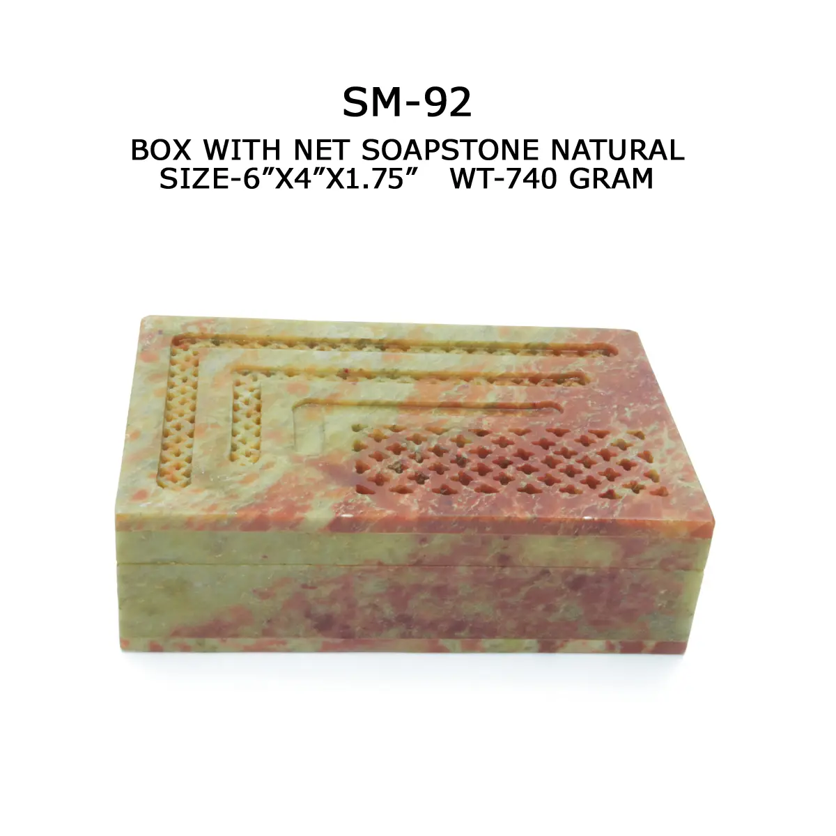 BOx WITH NET SOAPSTONE NATURAL